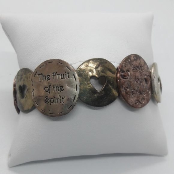 Vintage Love Joy Peace Bracelet of virtues - Picture 3 of 6